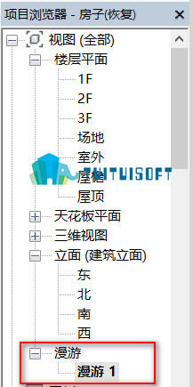 腿腿教学网-Revit中如何设置漫游动画