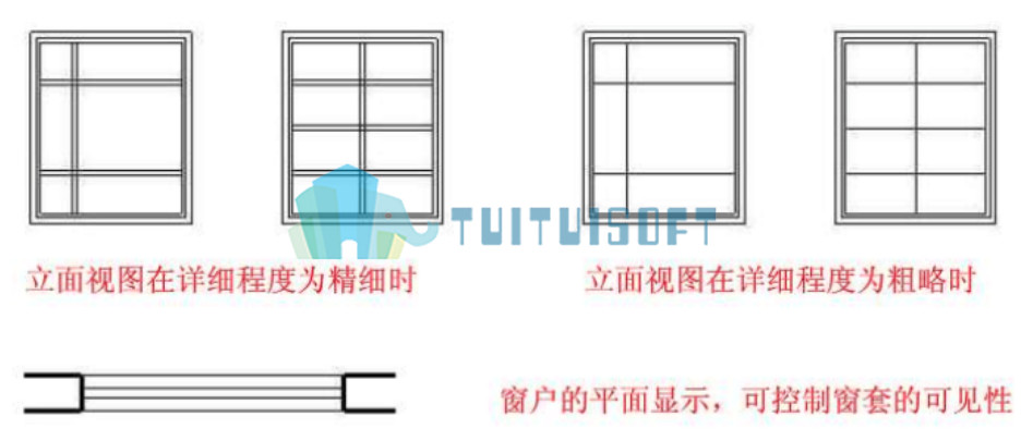 腿腿教学网-Revit中如何创建万能窗的玻璃以及窗套
