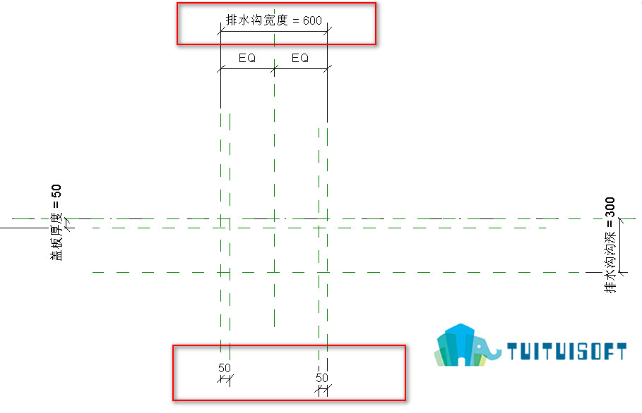 腿腿教学网-revit利用基于线的公制常规模型创建排水沟