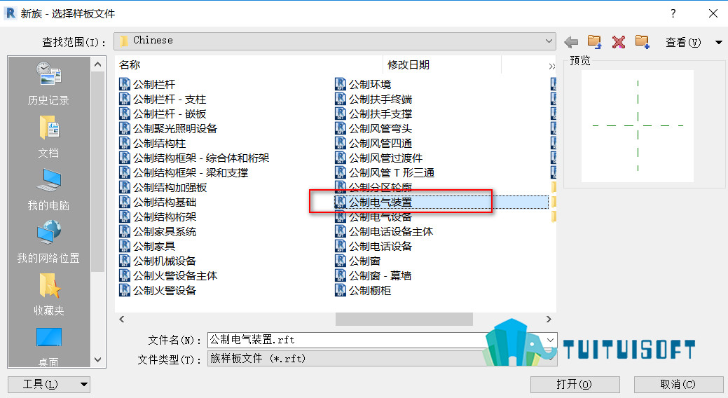 腿腿教学网-revit中公制电气装置族样板介绍