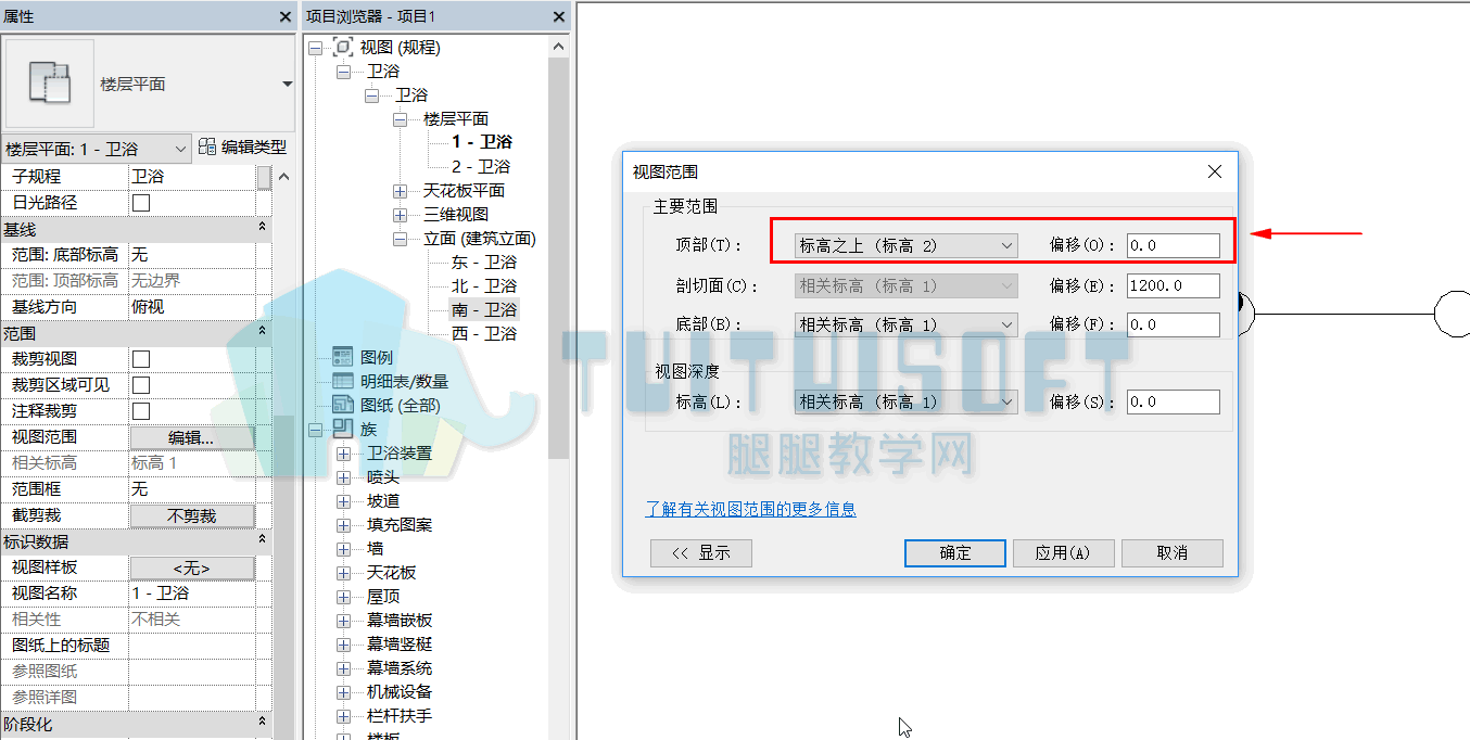 腿腿教学网-Revit中的立管符号设置