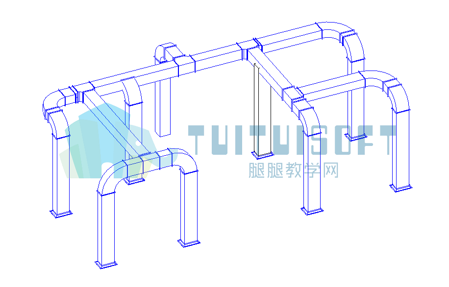 腿腿教学网-Revit快速创建风管布局！