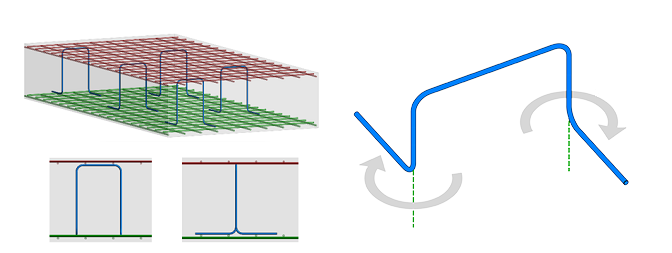 腿腿教学网-Revit2021新功能详解-使用弯钩方向创建标准三维钢筋形状