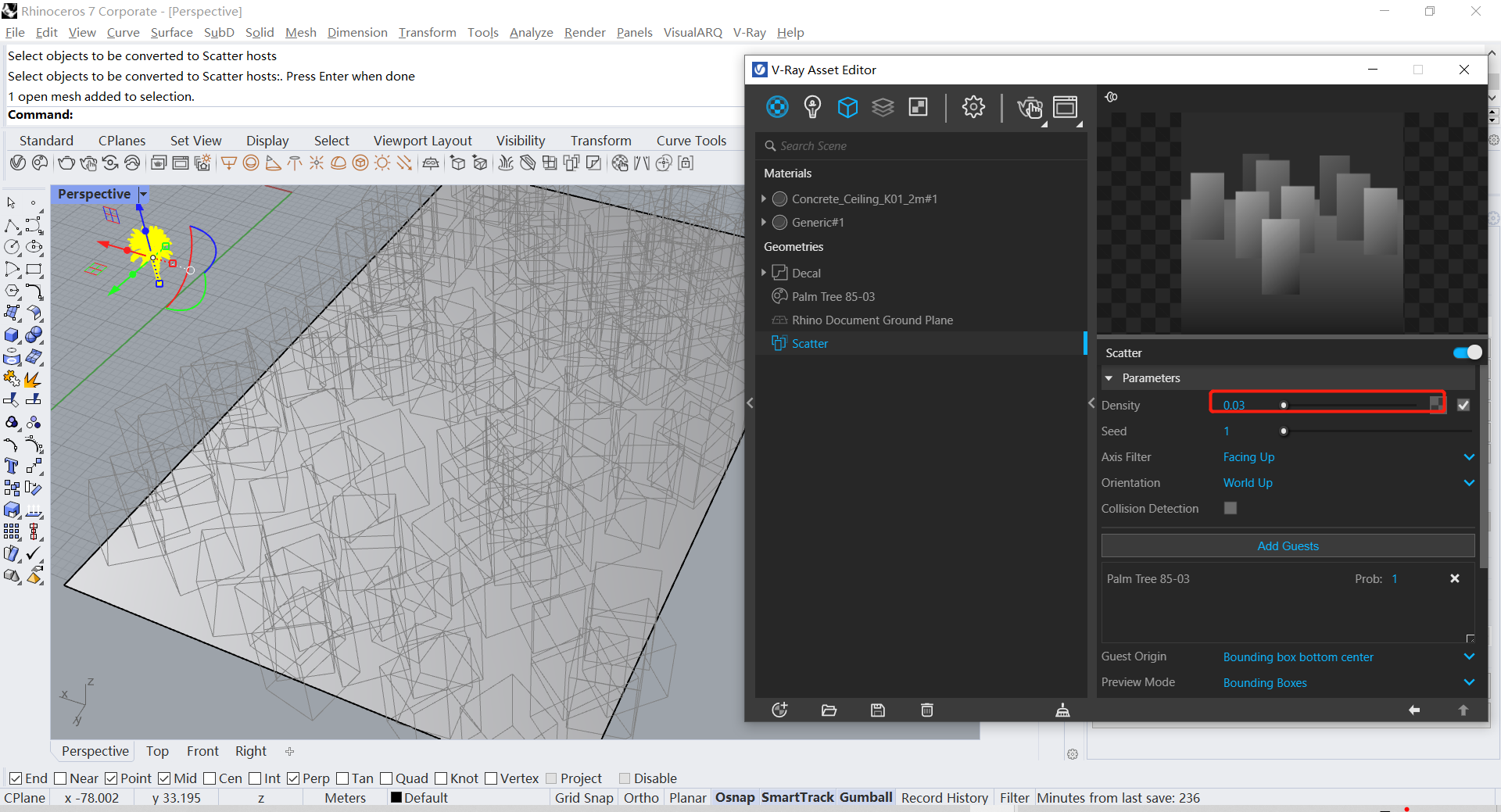 腿腿教学网-Vray5.2有什么新功能？Vray5.2新功能介绍（2）——随机散布