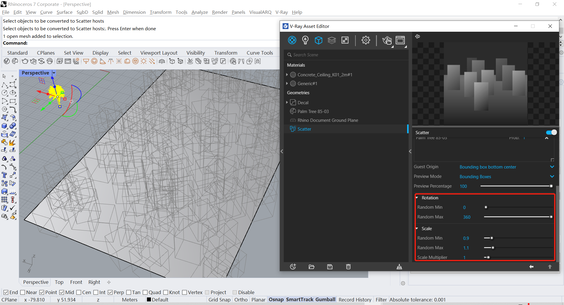 腿腿教学网-Vray5.2有什么新功能？Vray5.2新功能介绍（2）——随机散布
