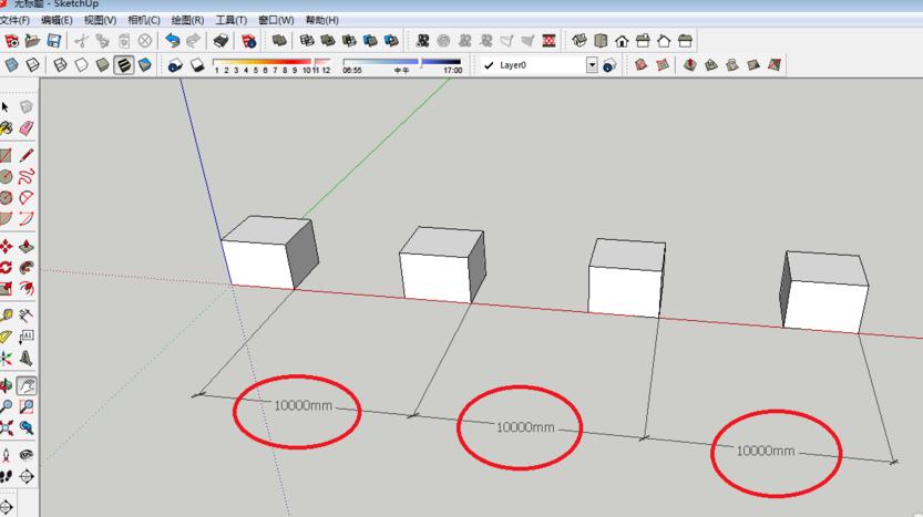 SketchUp草图大师：多个图形复制的方法与技巧 - BIM,Reivt中文网