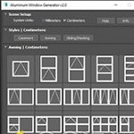Aluminum Window Generator 2.0 for 3dmax2018-2026官方正版下载，附详细图文安装教程！
