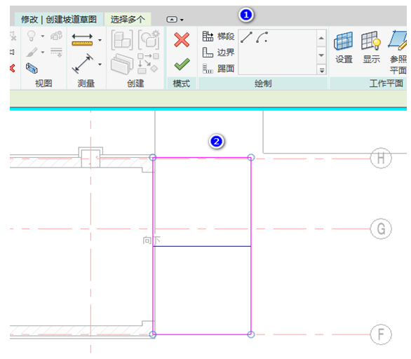 腿腿教学网-BIM图文教程-小别墅案例实践之2.11室外构件杆绘制